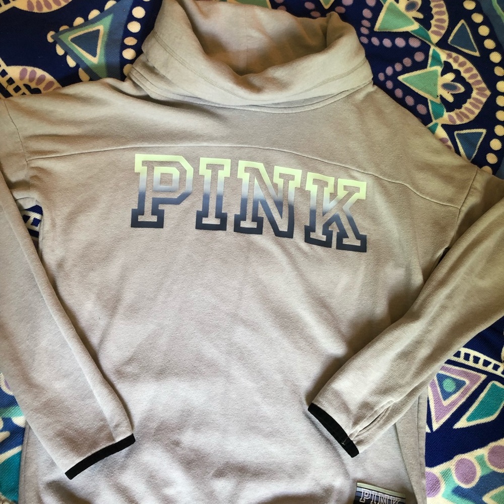 Hooded/ turtle neck PINK hoodie